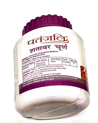 Patanjali Shatavar Churna, 100g (Pack of 2), Ayurvedic Herbal Powder - label detail