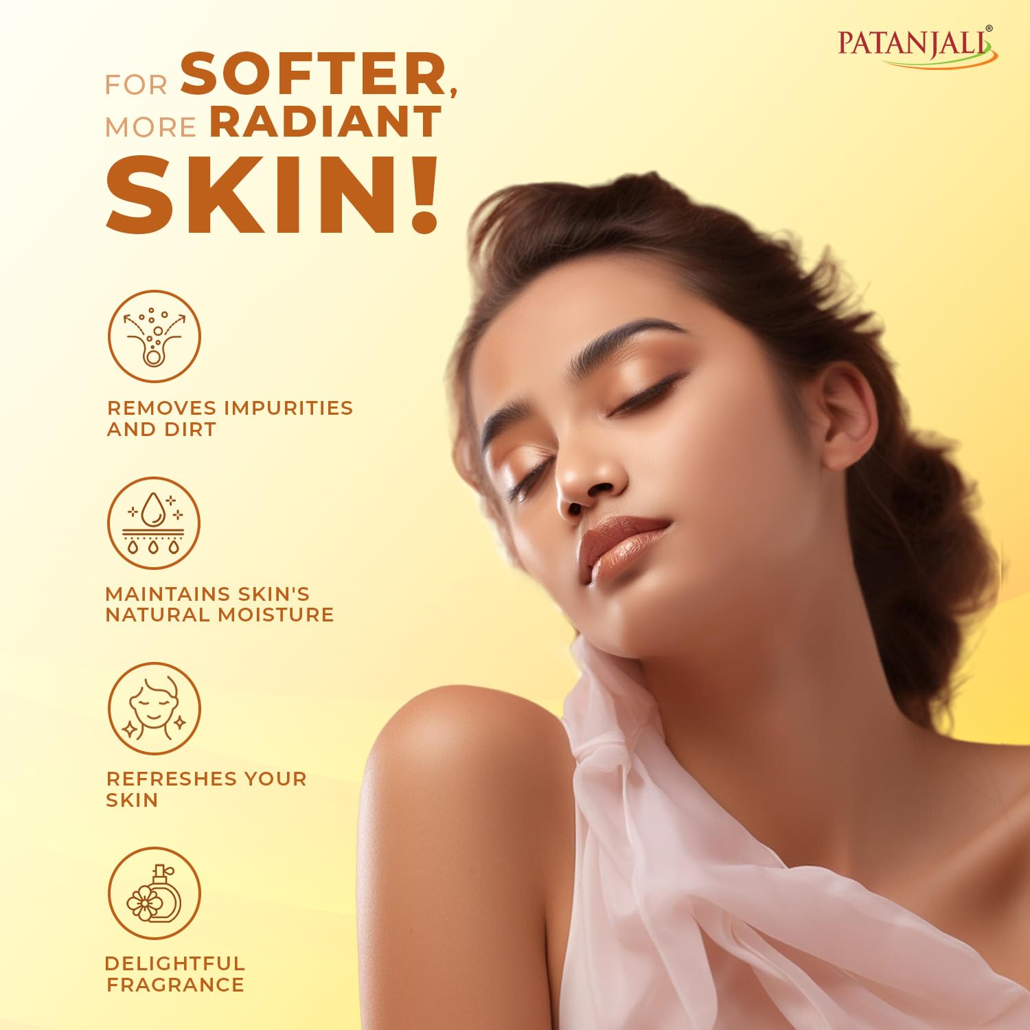 Patanjali Shower Gel 250ml (Pack of 2), Herbal Body Wash with Natural Ingredients for Daily Use - front view
