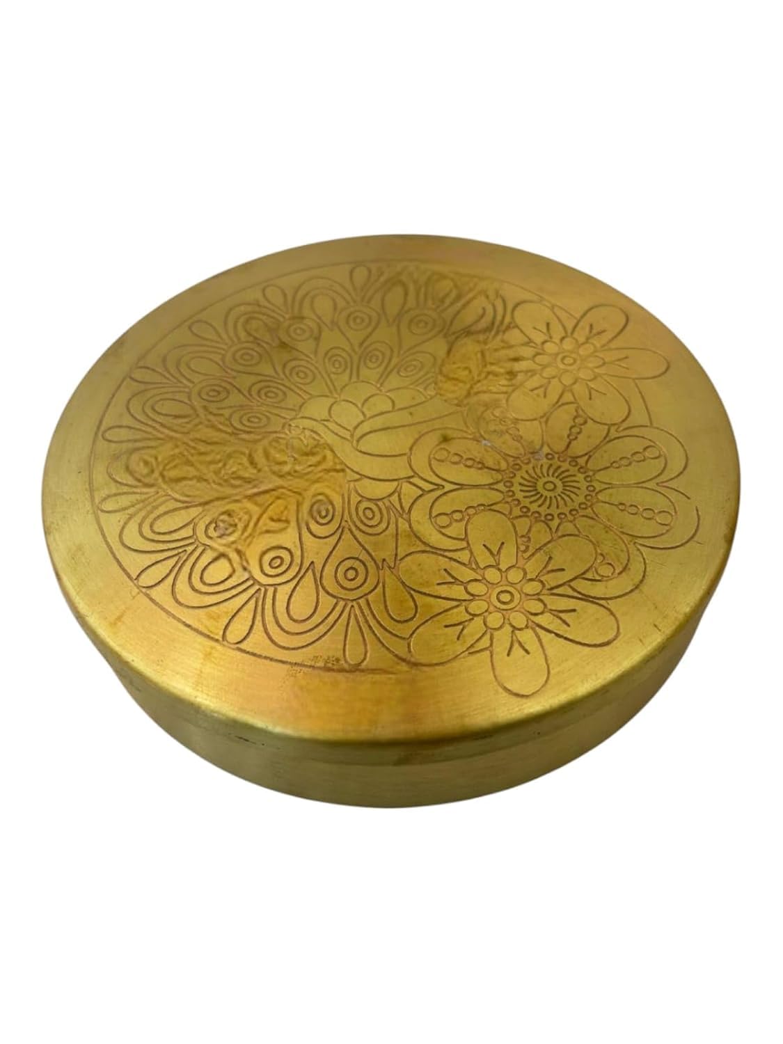Patitpavan Brass Pooja Box with 7 Compartments, Traditional Storage Box for Puja Items - close-up detail