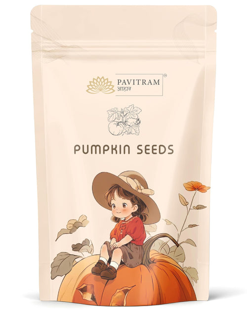 Pavitram Organic Pumpkin Seeds, 250g, Raw Unsalted Seeds