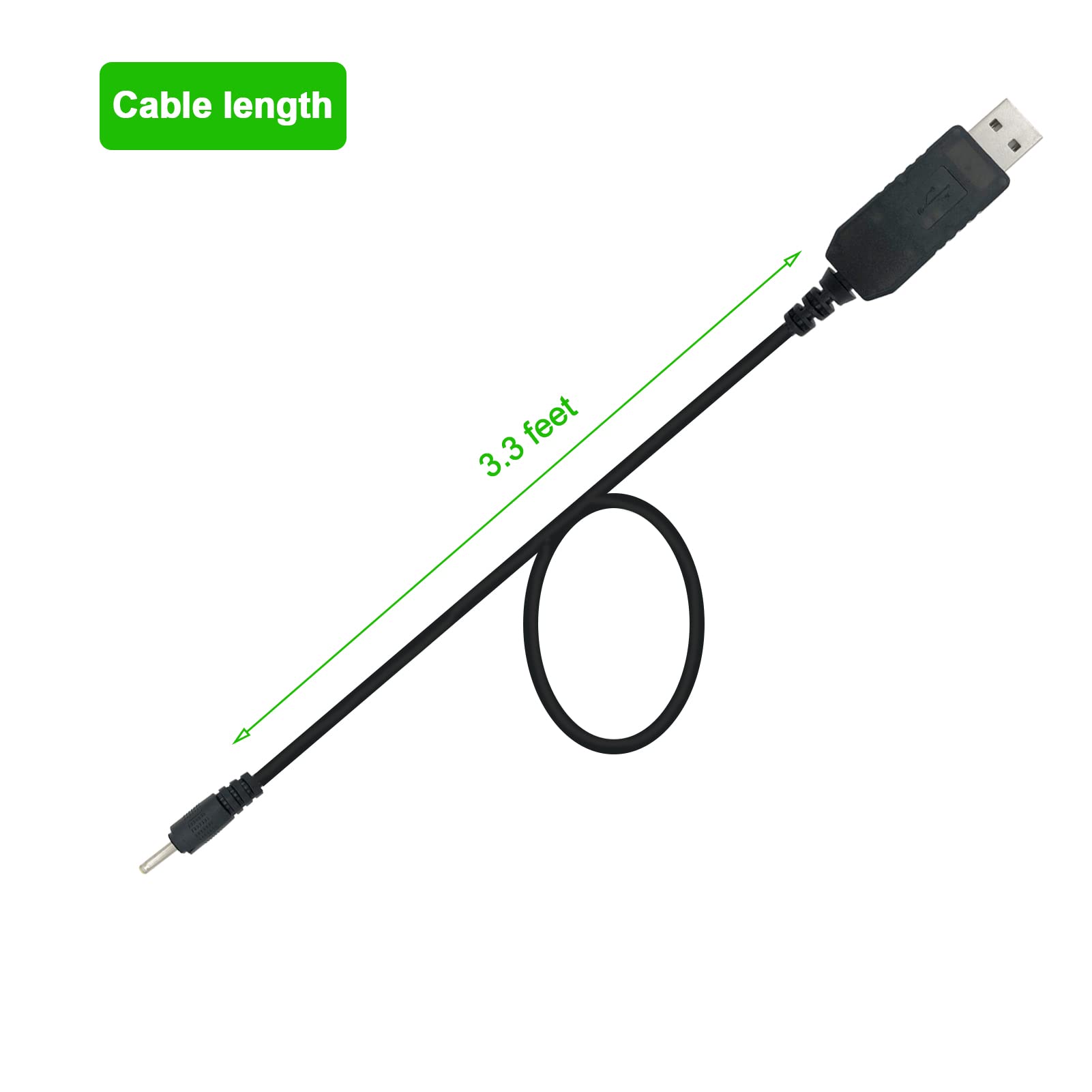PDEEY Charger Replacement for Braun Beard Trimmer, USB to DC Barrel Cable 2.3V 3.3ft, Compatible with BT3000 MGK3010 5513 - f