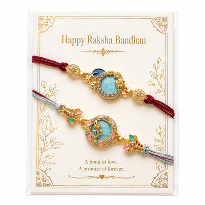 Peacock Colorful Feathers Designer Rakhi with Roli Pack - Rakhi for Brother, Bhaiya, Bhai (B0FH56C44K)