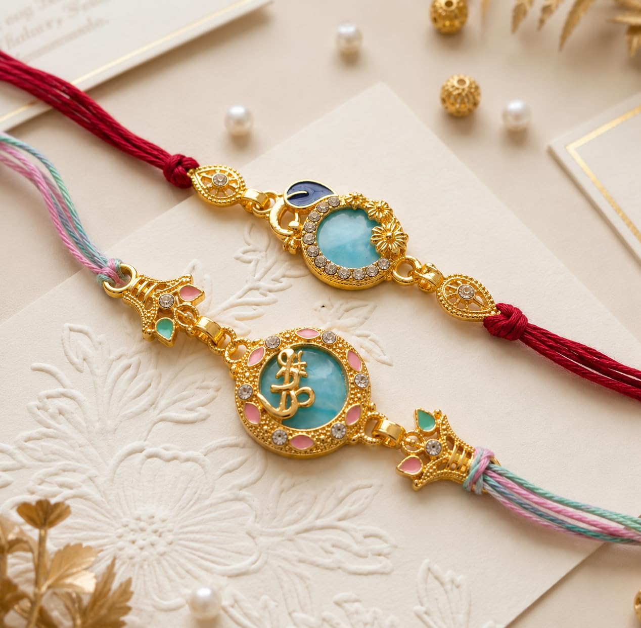 Peacock Colorful Feathers Designer Rakhi with Roli Pack - Rakhi for Brother, Bhaiya, Bhai (B0FH56C44K) - label detail