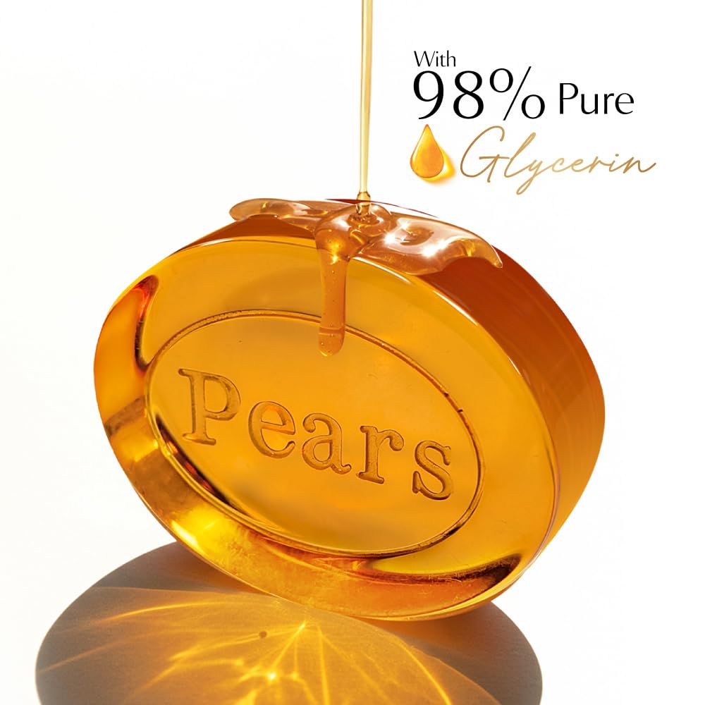 Pears Original Glycerin Soap Bar, 5 Bars (125g Each), Solid Soap, Paraben-Free - back view