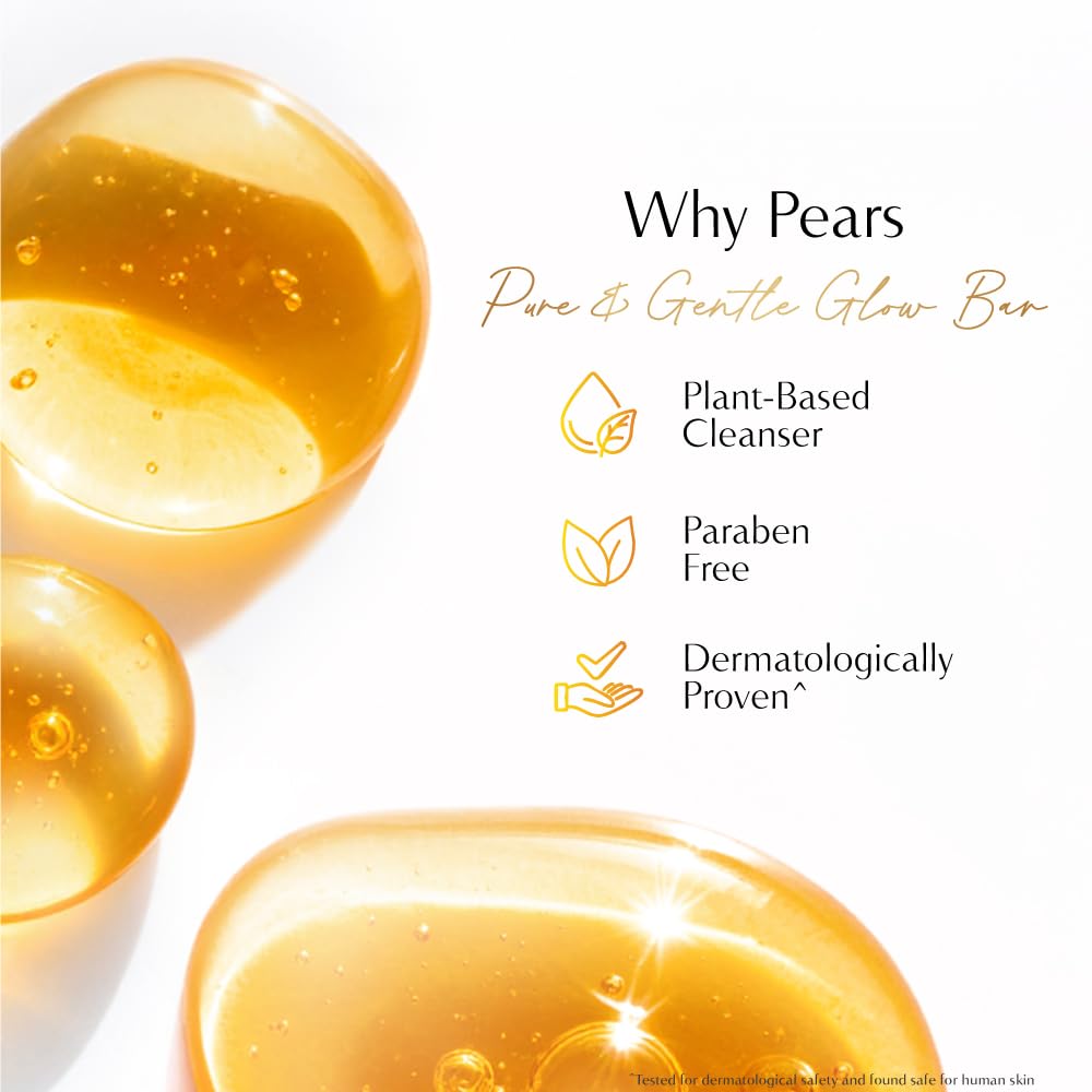 Pears Original Glycerin Soap Bar, 5 Bars (125g Each), Solid Soap, Paraben-Free - ingredients panel