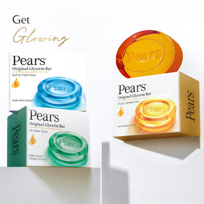 Pears Original Glycerin Soap Bar, 5 Bars (125g Each), Solid Soap, Paraben-Free - in use