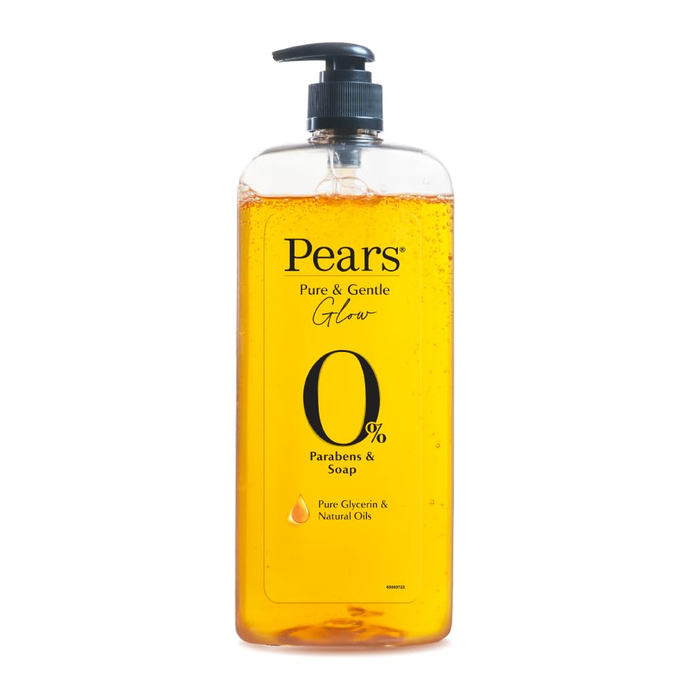 Pears Pure & Gentle Body Wash, 750 ml, with 98% Pure Glycerin & Natural Oils, Paraben-Free & Soap-Free
