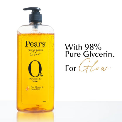 Pears Pure & Gentle Body Wash, 750 ml, with 98% Pure Glycerin & Natural Oils, Paraben-Free & Soap-Free - front view