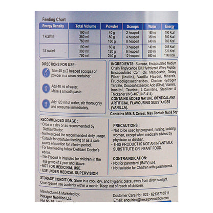 PEDIAGOLD PediaGold Plus Peptide Diet Nutritional Supplement Powder, Vanilla, for Kids, Whey Protein & DHA - packaging