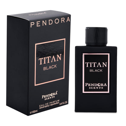 Pendora Scents Titan Black Eau de Parfum, 100ml Unisex Modern Liquid Perfume - front view