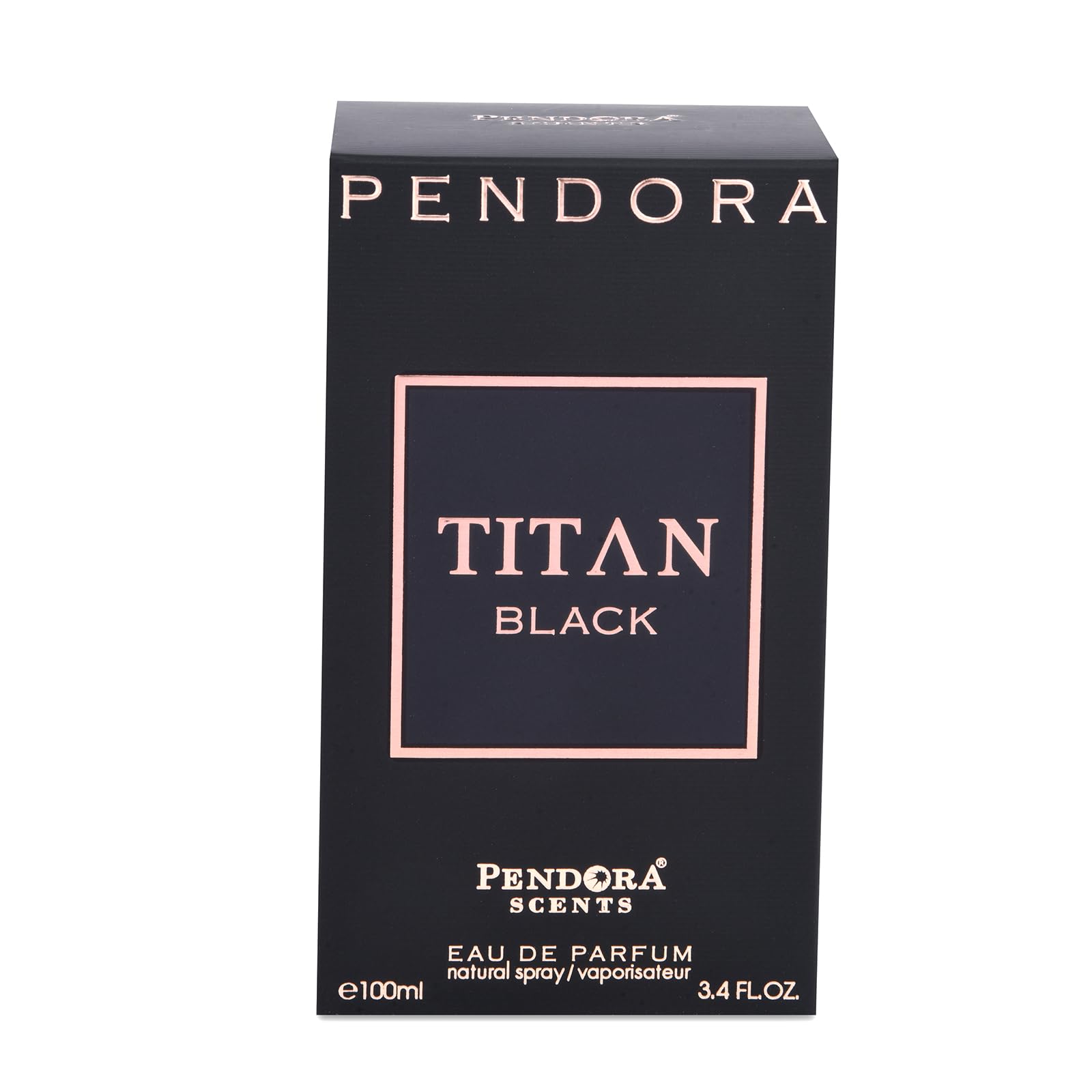 Pendora Scents Titan Black Eau de Parfum, 100ml Unisex Modern Liquid Perfume - label detail