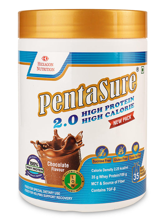 Pentasure 2.0 High Protein High Calorie Mass Gainer Powder, 100% Whey Protein, 34.7g Protein Per 100g, Multiple Sizes