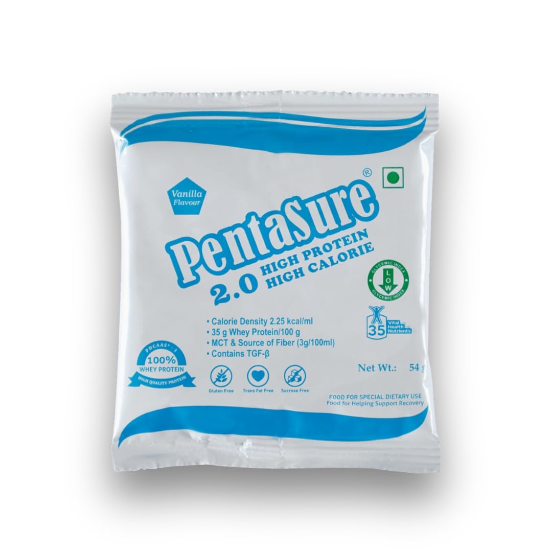 Pentasure 2.0 High Protein High Calorie Mass Gainer Powder, 100% Whey Protein, 34.7g Protein Per 100g, Multiple Sizes - ingre