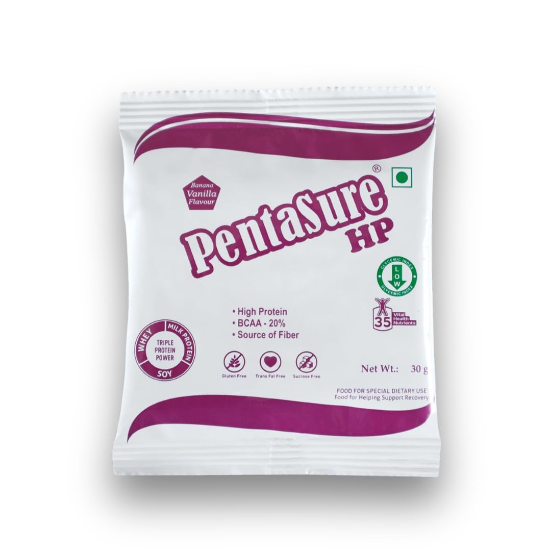 Pentasure HP Whey Protein Powder, 45g Protein per 100g, High Protein High Fiber Nutritional Supplement for Adults - ingredien