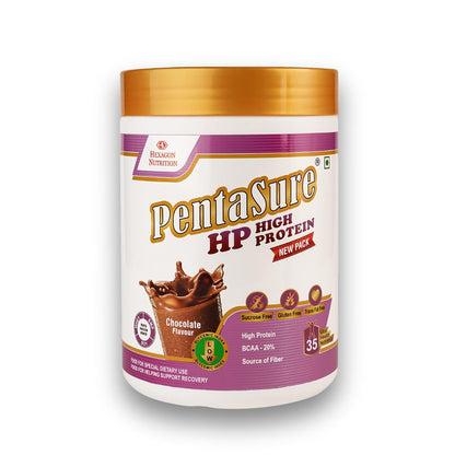 Pentasure HP Whey Protein Powder, 45g Protein per 100g, High Protein High Fiber Nutritional Supplement for Adults (20)