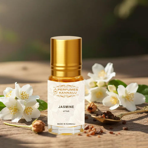 Perfumes Kannauj Jasmine Attar, Alcohol-Free Unisex Oil-Based Fragrance, 150g Bottle