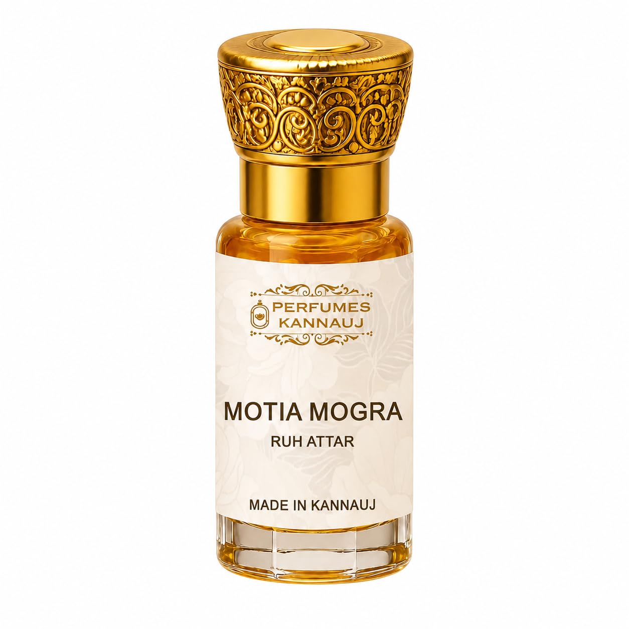 Perfumes Kannauj Ruh Motia Mogra Attar, 12ml Jasmine Perfume Oil, Alcohol-Free, Unisex