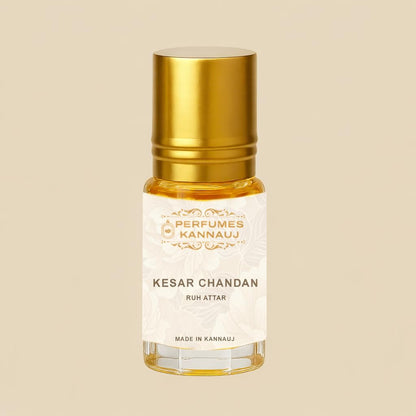 Perfumes Kannauj Shyam Arpan Sacred Puja Attar Set, 2x3ml, Gulab & Kesar Chandan, Alcohol-Free, Unisex - front view