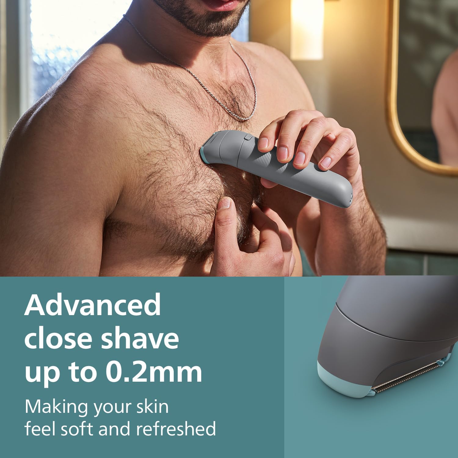 PHILIPS Body Groomer for Men, Electric Trimmer, 100 Min Runtime, Showerproof, 5-Yr Warranty, BG5475 - label detail (17)