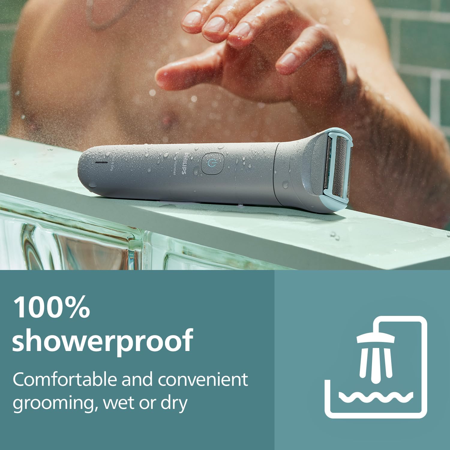 PHILIPS Body Groomer for Men, Electric Trimmer, 100 Min Runtime, Showerproof, 5-Yr Warranty, BG5475 - close-up detail (19)