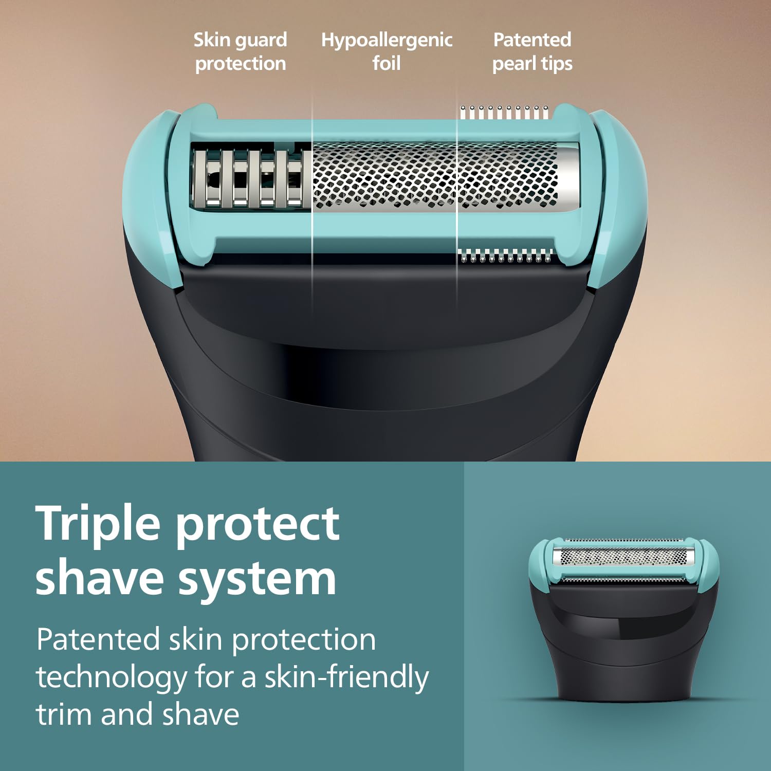 PHILIPS Body Groomer for Men, Electric Trimmer, 100 Min Runtime, Showerproof, 5-Yr Warranty, BG5475 - front view