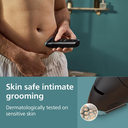 PHILIPS Body Groomer for Men, Electric Trimmer, 100 Min Runtime, Showerproof, 5-Yr Warranty, BG5475 - back view