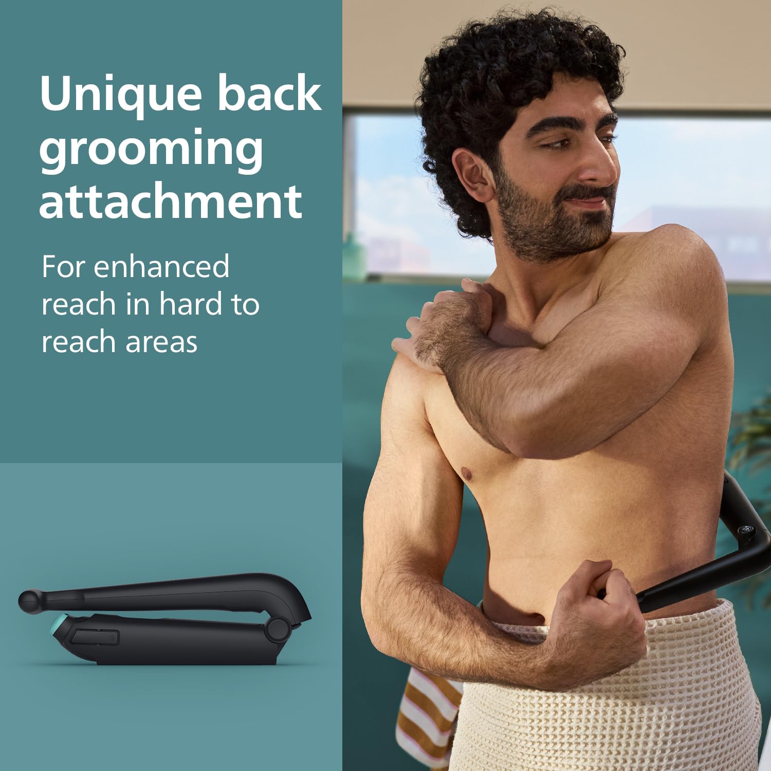 PHILIPS Body Groomer for Men, Electric Trimmer, 100 Min Runtime, Showerproof, 5-Yr Warranty, BG5475 - packaging