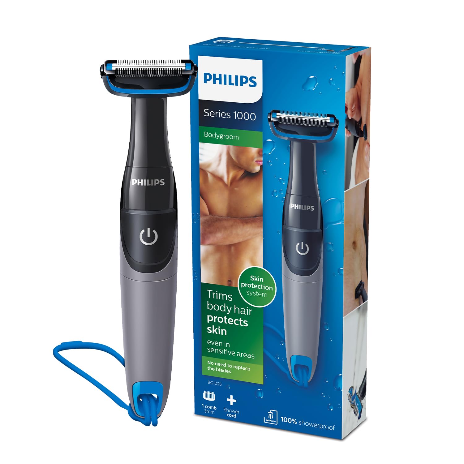 PHILIPS Body Groomer for Men, Electric Trimmer, 100 Min Runtime, Showerproof, 5-Yr Warranty, BG5475 (8)