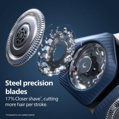 Philips Electric Rotary Shaver S7887/35 with SkinIQ Technology, 360-D Flexing Heads, Wet/Dry Use - label detail