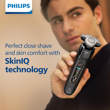 PHILIPS Electric Shaver for Men, X9000/10, Rotary Shaver with SkinIQ, Wet & Dry, Tri Action Lift & Cut, 360° Flex Head, Preci