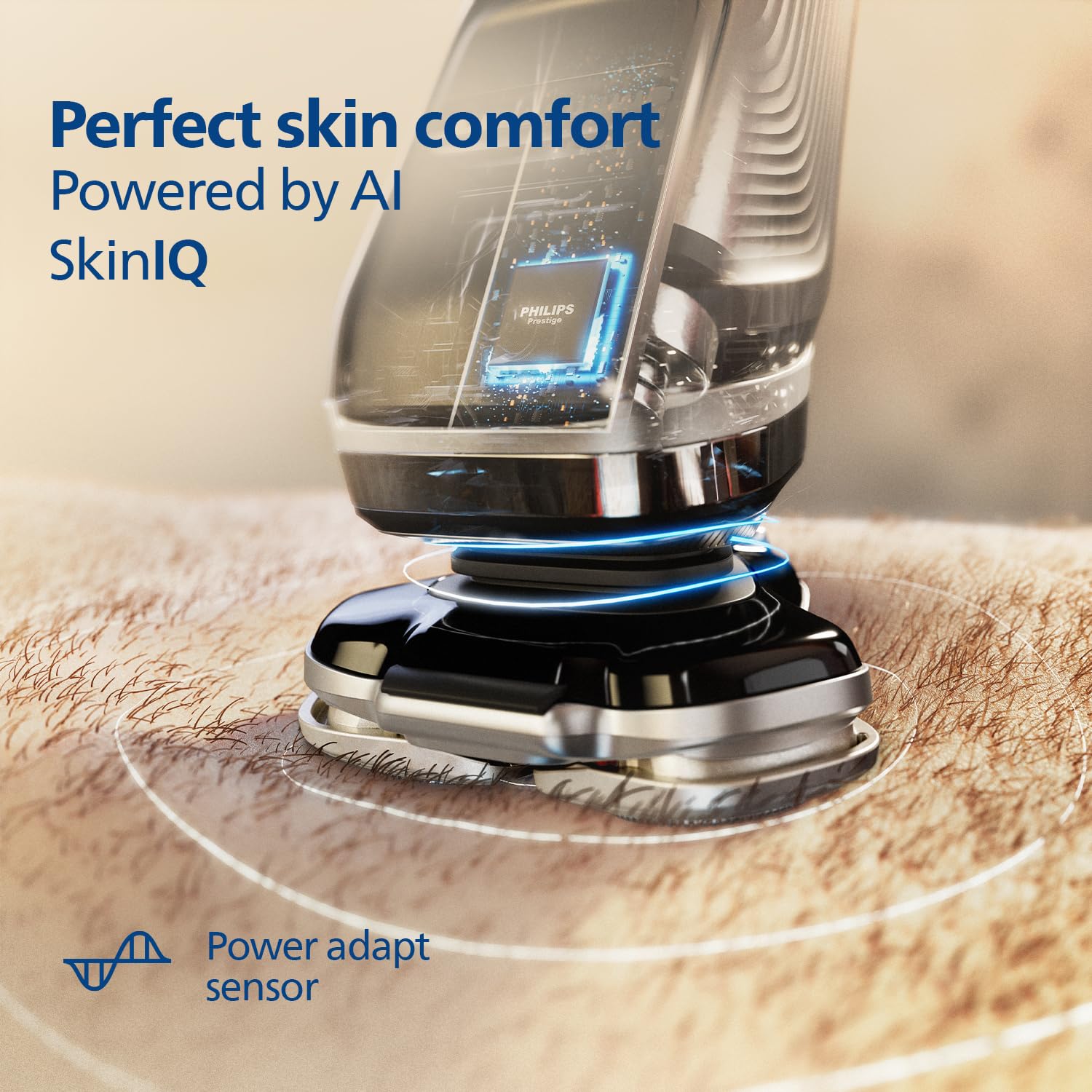 PHILIPS Electric Shaver for Men, X9000/10, Rotary Shaver with SkinIQ, Wet & Dry, Tri Action Lift & Cut, 360° Flex Head, Preci