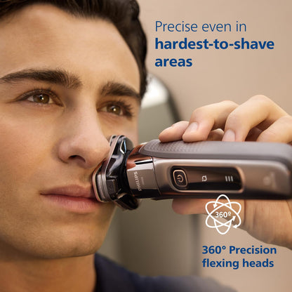 PHILIPS Electric Shaver for Men, X9000/10, Rotary Shaver with SkinIQ, Wet & Dry, Tri Action Lift & Cut, 360° Flex Head, Preci