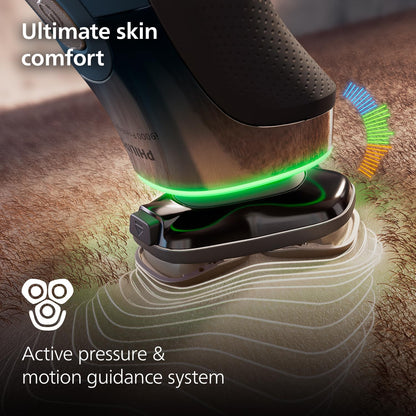 PHILIPS Men's Electric Rotary Shaver, SkinIQ Pro Tech, Lift & Cut, 5 Shaving Modes, App Connected, Black - ingredients panel 