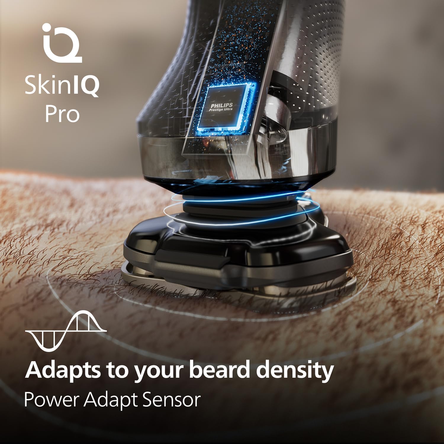 PHILIPS Men's Electric Rotary Shaver, SkinIQ Pro Tech, Lift & Cut, 5 Shaving Modes, App Connected, Black - packaging