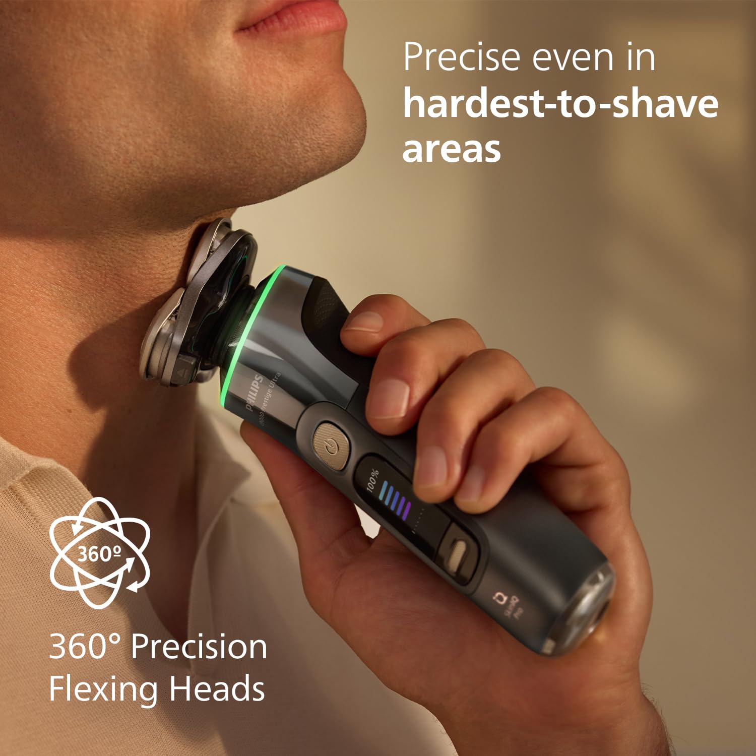 PHILIPS Men's Electric Rotary Shaver, SkinIQ Pro Tech, Lift & Cut, 5 Shaving Modes, App Connected, Black - ingredients panel