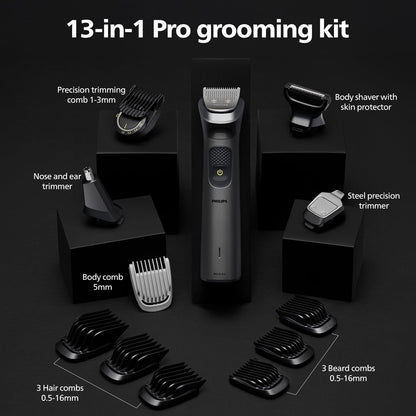 PHILIPS MG7931 16-in-1 Men's Trimmer, BeardSense Technology, IPX7 Waterproof, 120 Min Runtime, 5-Year Warranty - label detail