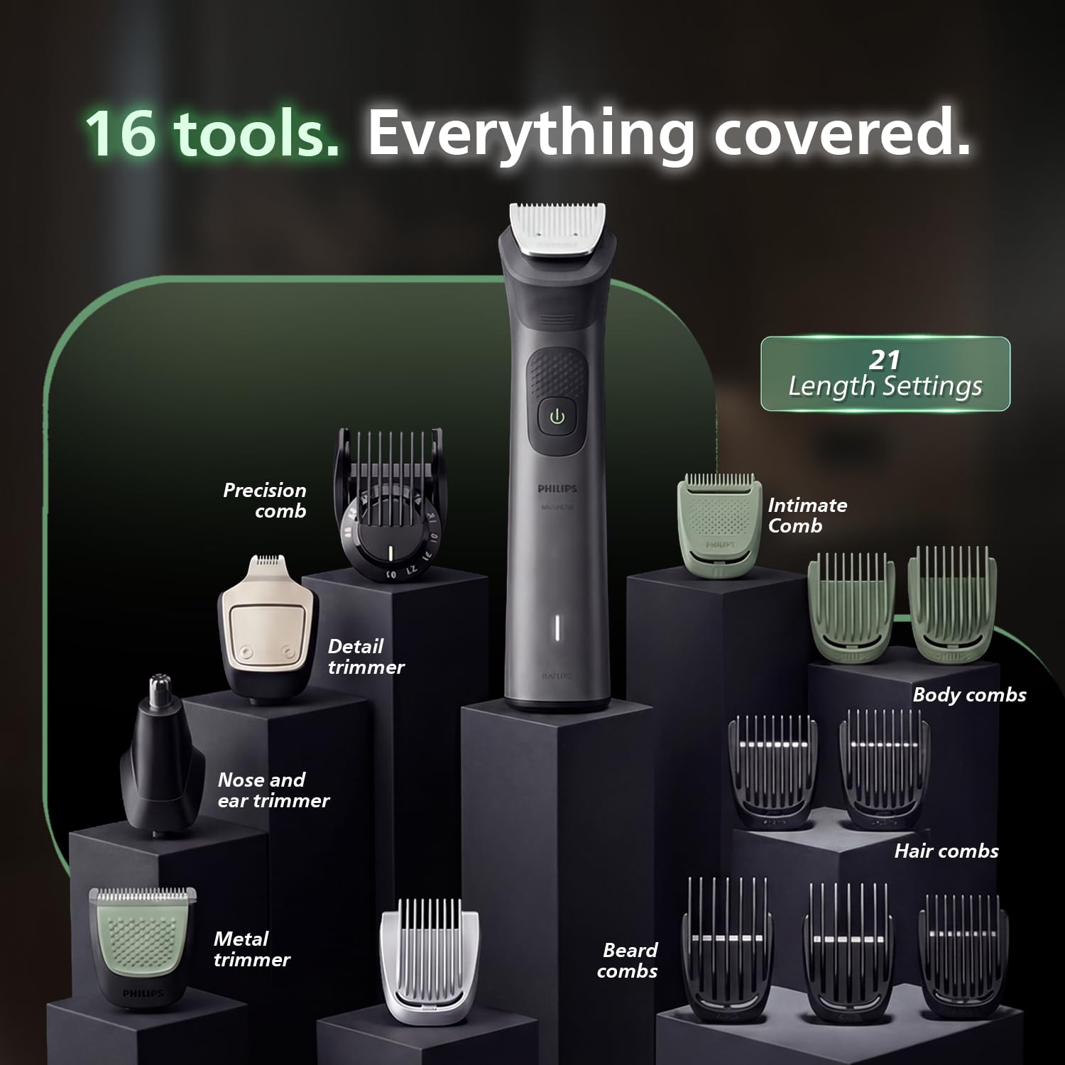 PHILIPS MG7931 16-in-1 Men's Trimmer, BeardSense Technology, IPX7 Waterproof, 120 Min Runtime, 5-Year Warranty - in use