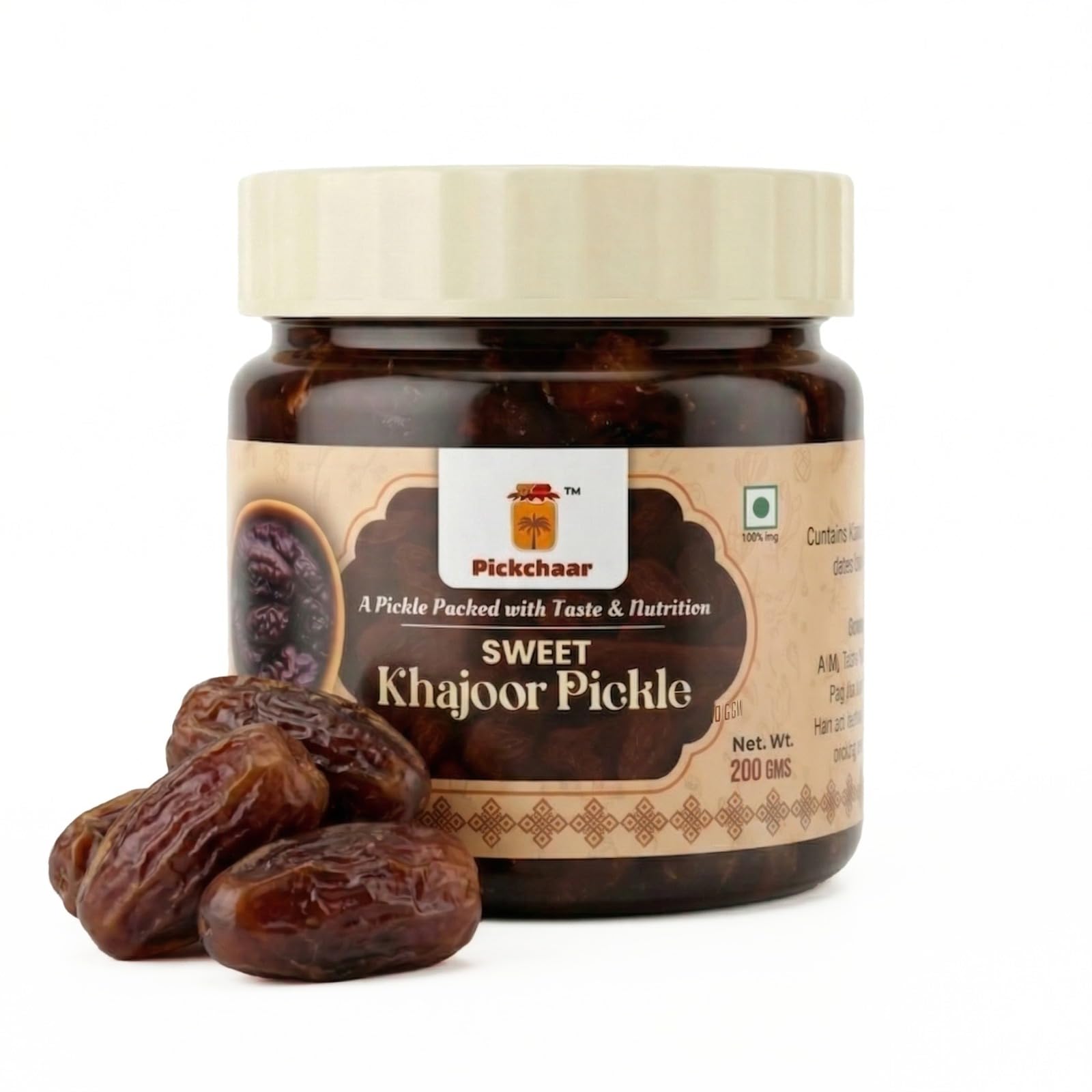 PICKCHAAR Sweet Khajoor Pickle with Dry Fruits, Homestyle Specialty Pickle, No Artificial Preservatives, Available in Multipl