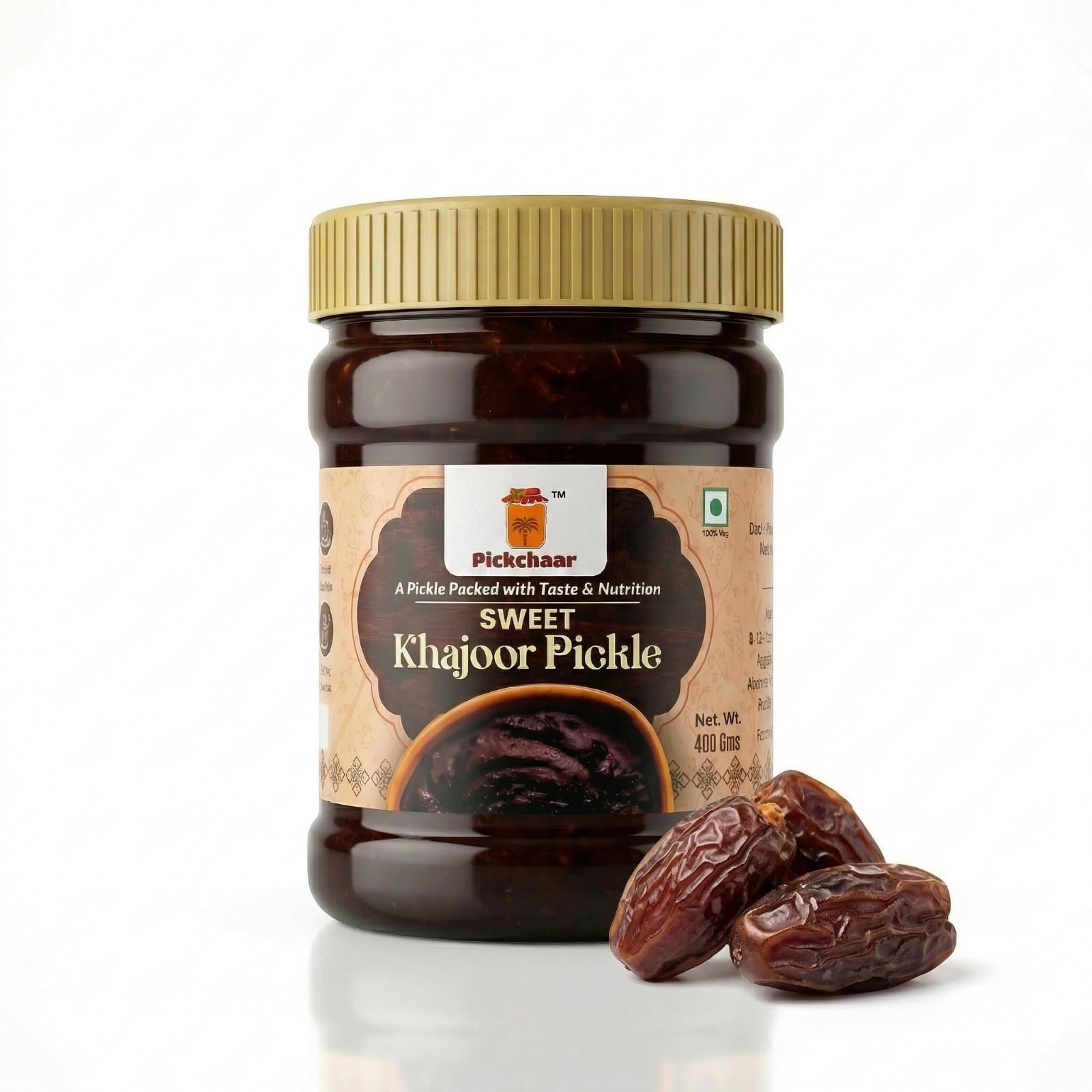 PICKCHAAR Sweet Khajoor Pickle with Dry Fruits, Homestyle Specialty Pickle, No Artificial Preservatives, Available in Multipl