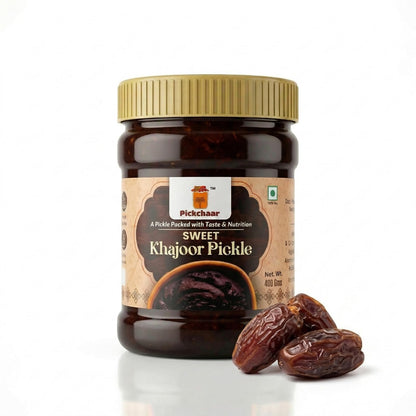 PICKCHAAR Sweet Khajoor Pickle with Dry Fruits, Homestyle Specialty Pickle, No Artificial Preservatives, Available in Multipl