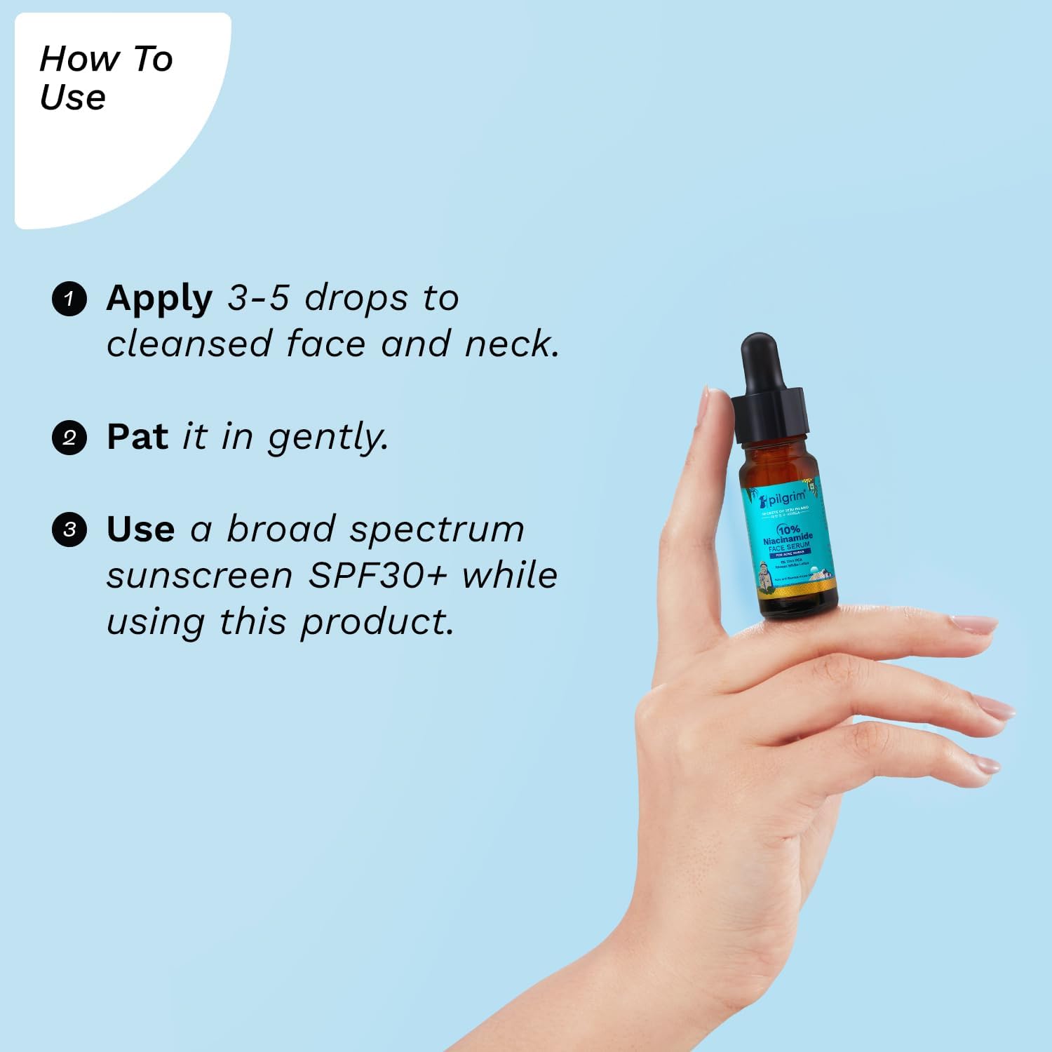 Pilgrim 10% Niacinamide Face Serum For Acne Marks 10ml (Pack of 2) | Fades Blemishes & Dark Spots | Oil Control | Brightens &