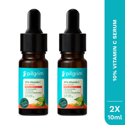 PILGRIM 10% Vitamin C Face Serum with Niacinamide and Kakadu Plum, Unisex Face Serum - close-up detail (16)