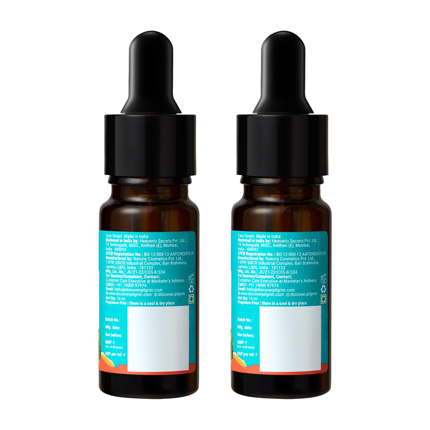 PILGRIM 10% Vitamin C Face Serum with Niacinamide and Kakadu Plum, Unisex Face Serum - in use (17)