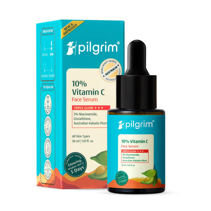 PILGRIM 10% Vitamin C Face Serum with Niacinamide and Kakadu Plum, Unisex Face Serum (36)