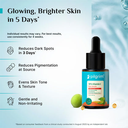 PILGRIM 10% Vitamin C Face Serum with Niacinamide and Kakadu Plum, Unisex Face Serum - packaging (39)