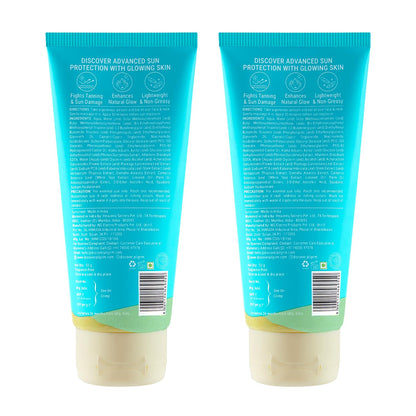 Pilgrim 2% Niacinamide Glow Sunscreen SPF 50 +++ for Women and Men with Spanish Squalane | Enhances Glow, Broad spectrum, Non