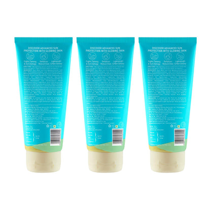 Pilgrim 2% Niacinamide Glow Sunscreen SPF 50 +++ for Women and Men with Spanish Squalane | Enhances Glow, Broad spectrum, Non