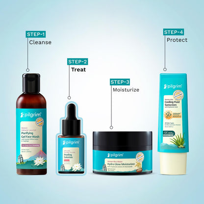 Pilgrim 25% AHA + 2% BHA + 5% PHA Peeling Solution For Tan Removal - 10ml |10-Minute Facial At Home | Advanced Exfoliating Pe