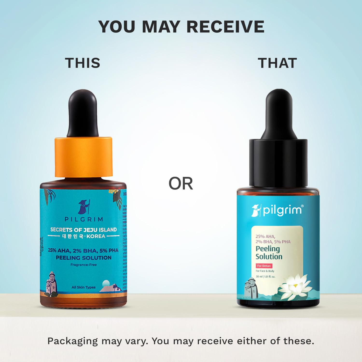 Pilgrim 25% AHA + 2% BHA + 5% PHA Peeling Solution For Tan Removal - 10ml |10-Minute Facial At Home | Advanced Exfoliating Pe