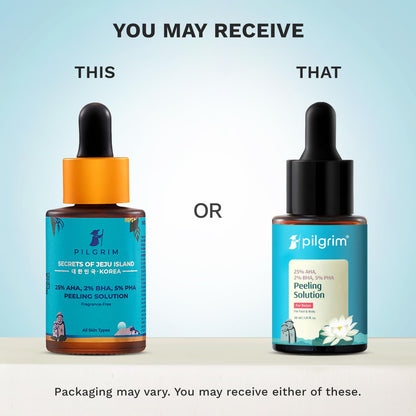 Pilgrim 25% AHA + 2% BHA + 5% PHA Peeling Solution For Tan Removal - 10ml |10-Minute Facial At Home | Advanced Exfoliating Pe